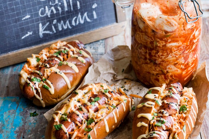 Kimchi hotdogs
