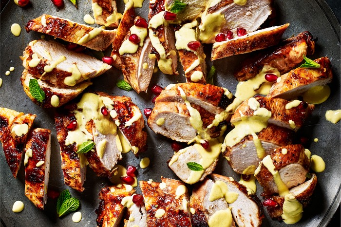 Chicken and Pomegranate Recipe with Mint